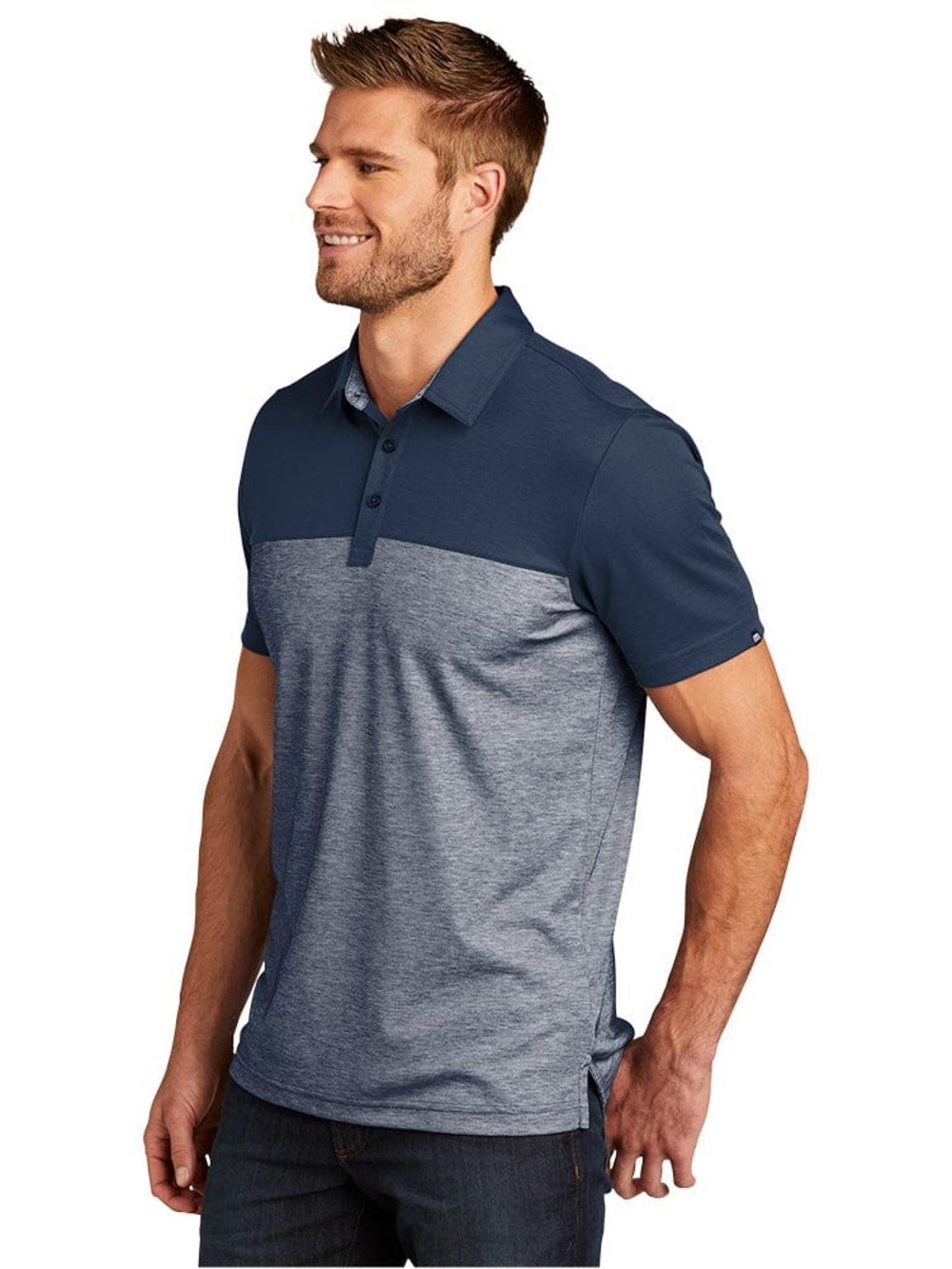 Travis Matthew’s oceansides blocked new polo short sleeve NWT blue